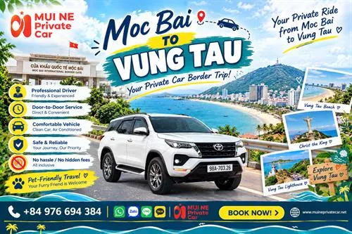Moc Bai to Vung Tau Private Car